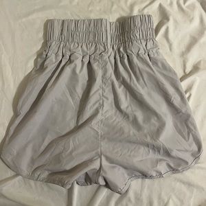 High waisted white running shorts. Cotton candy sweet collection